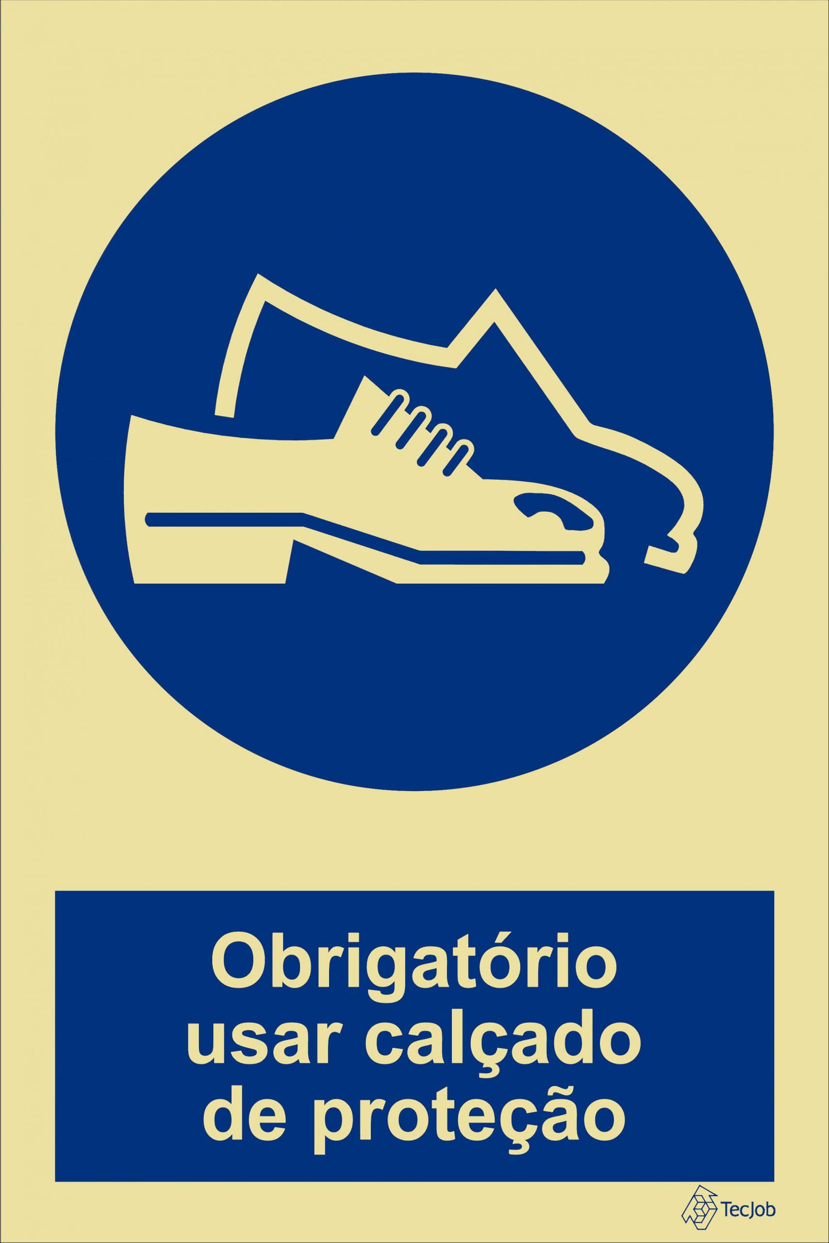 sinaletica obrigatório usar calçado de proteção OB0054