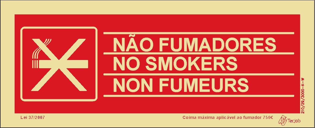 Sinatetica Não fumadores 160x65 - IN1932
